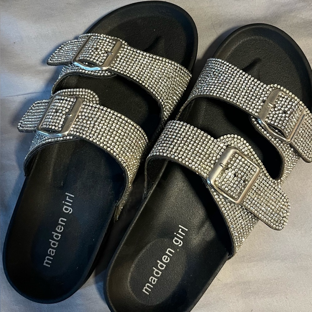 madden girl rhinestone sandals